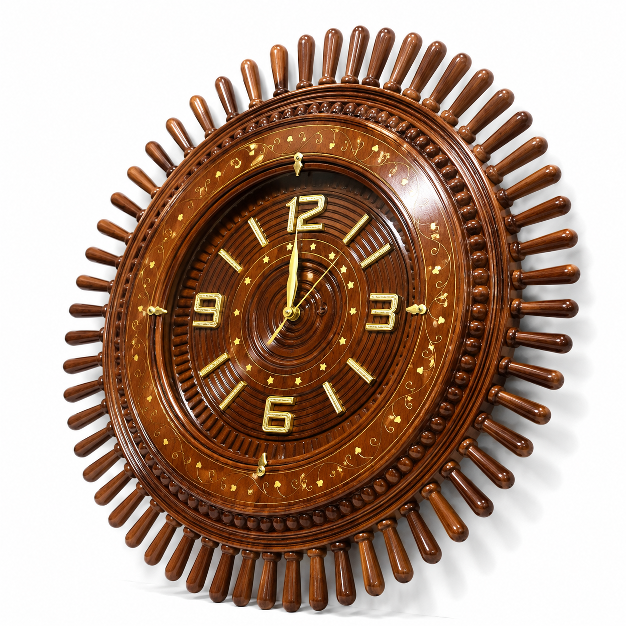 Handmade Wooden Wall Clock 22inch