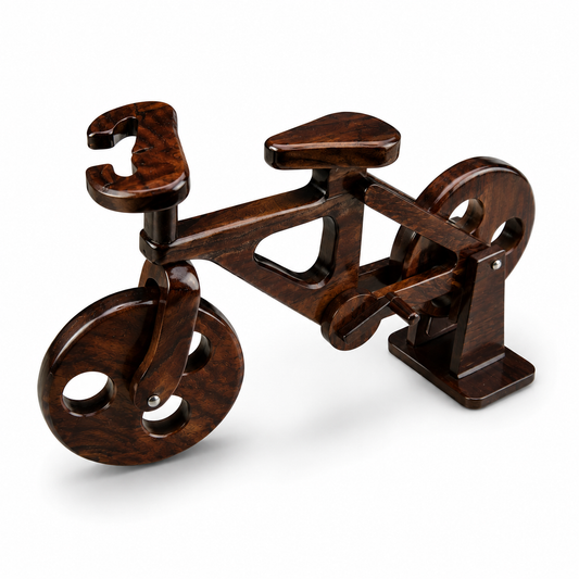 Handcrafted Wooden Bicycle Showpiece – Premium Decorative Cycle Model for Home & Office Décor