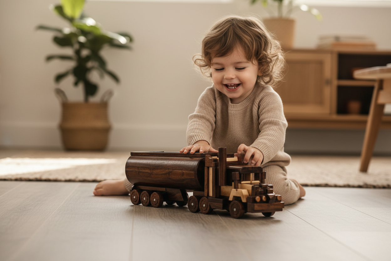Premium Handcrafted Wooden Tanker Truck – Luxury Wooden Home Décor