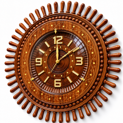 Handcrafted wooden wall clock collection