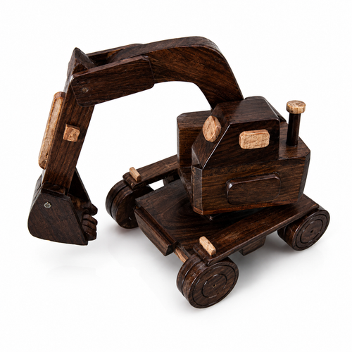 Handcrafted wooden toy showpieces collection
