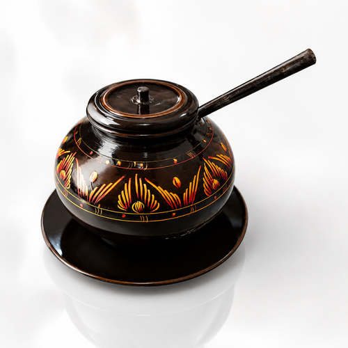 Handcrafted wooden sugar pot collection