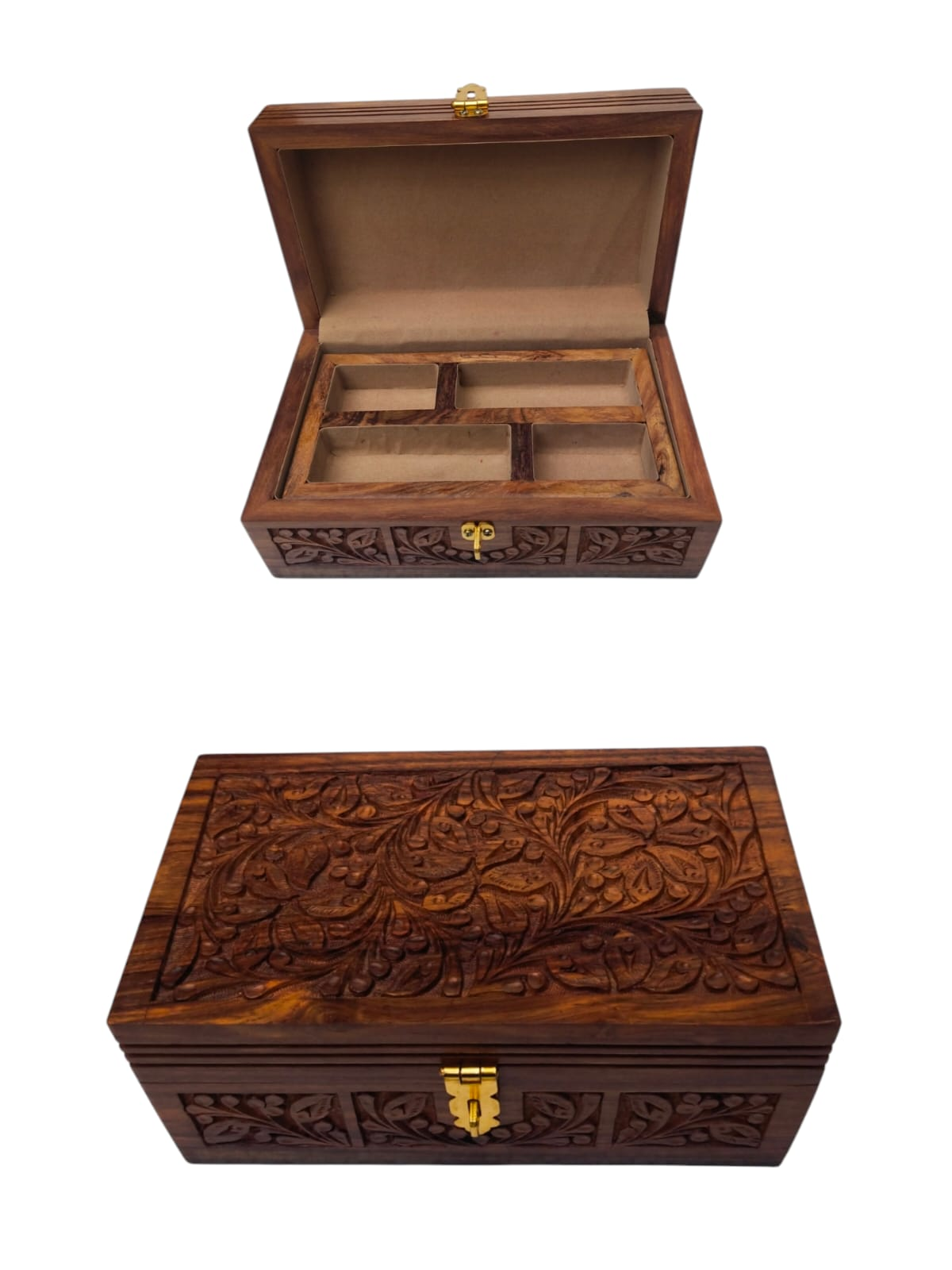 Handcrafted Wooden Jewelry Organizer Box