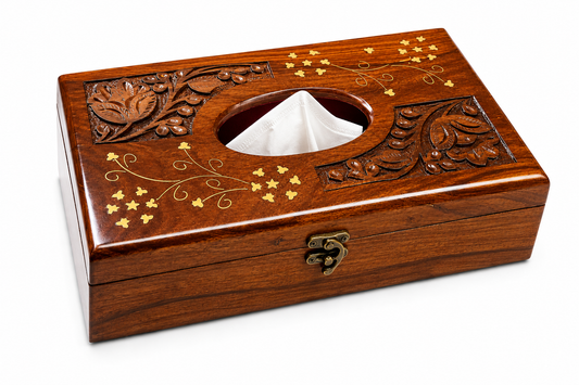 Handcrafted Wooden Tissue Box