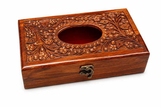 Handcrafted Wooden Tissue Box