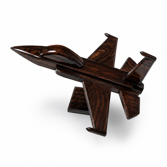 Premium Handcrafted Wooden Fighter Jet – Luxury Wooden Home Décor