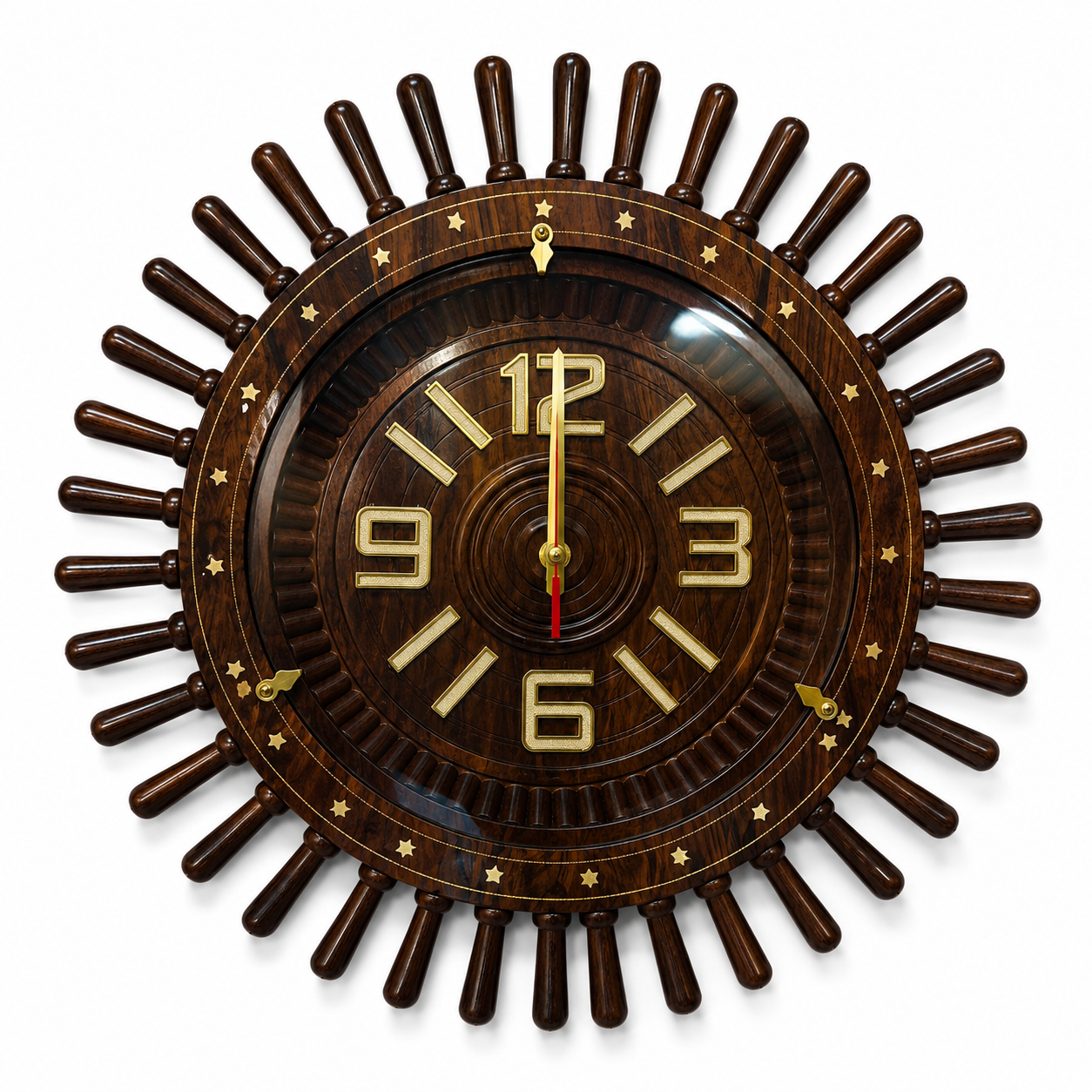 Premium Handcrafted Islamic Wooden Wall Clock – Luxury Home Décor