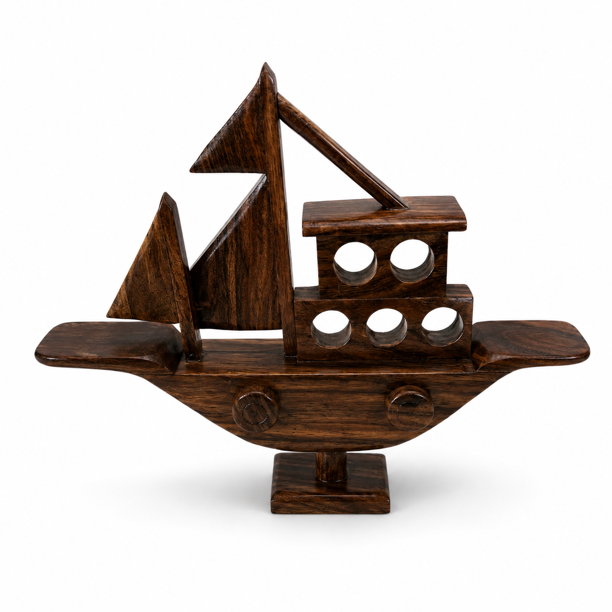 Premium Handcrafted Wooden Sailboat – Luxury Nautical Home Décor