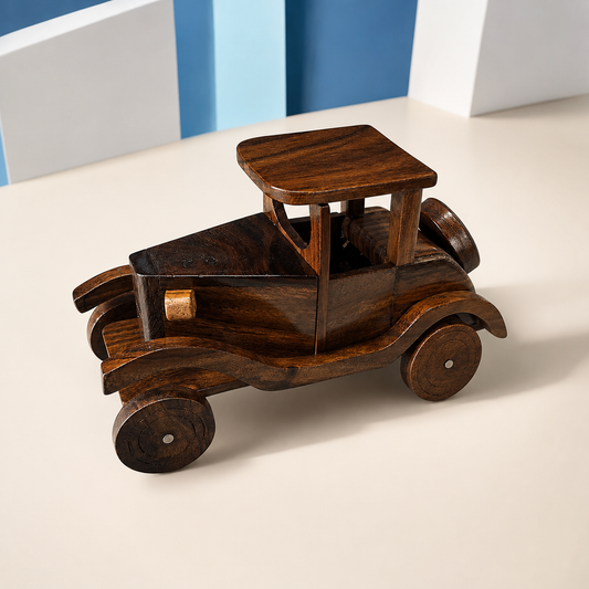 WAWA-RAI Handmade Wooden Vintage Car Decor | Rustic Luxury Home &amp; Office Tabletop Showpiece