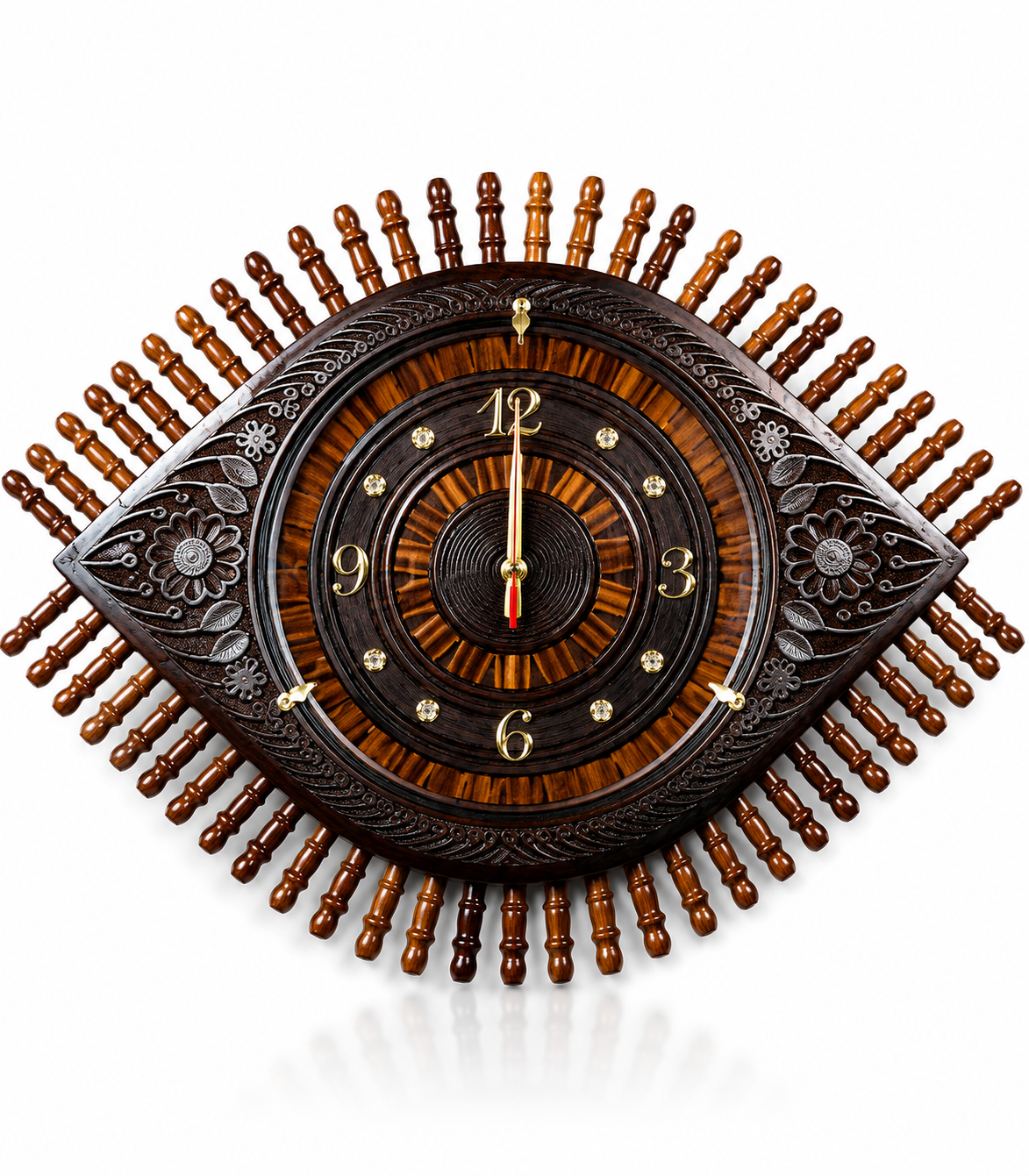 Luxury Handcrafted Wooden Wall Clock – Timeless Elegance for Your Home