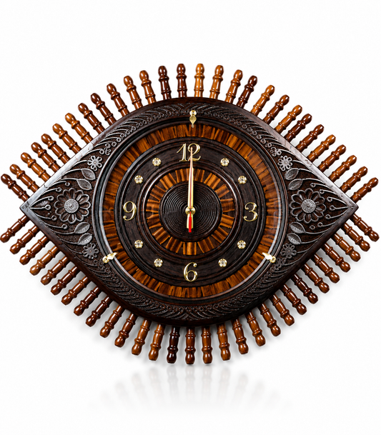Luxury Handcrafted Wooden Wall Clock – Timeless Elegance for Your Home