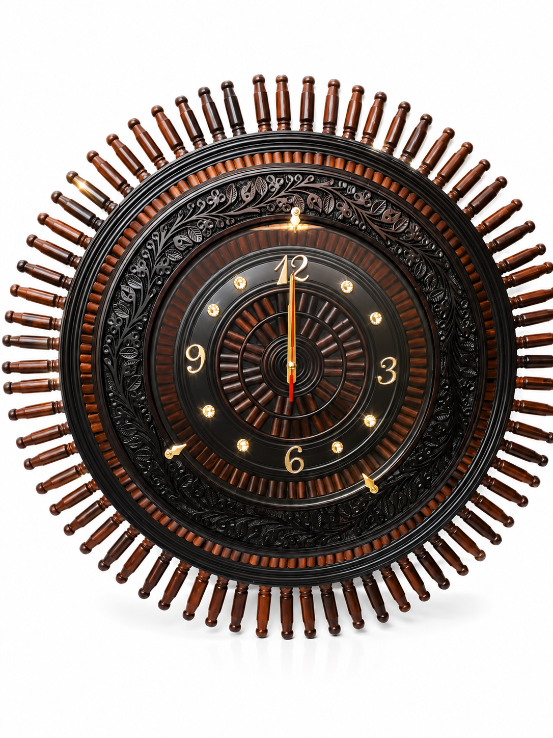 Luxury Hand-Carved Wooden Wall Clock | Premium Decorative Wooden Clock for Home & Office (Copy)