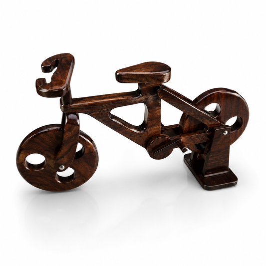 Handcrafted Wooden Bicycle Showpiece – Premium Decorative Cycle Model for Home & Office Décor