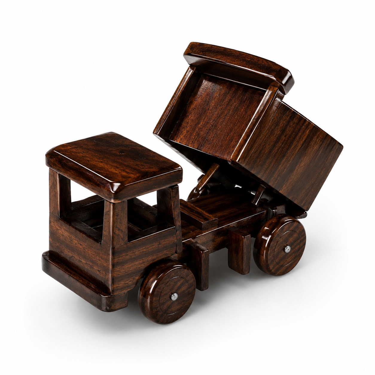 Handcrafted Wooden Dump Truck Showpiece – Premium Decorative Tipper Truck Model for Home & Office Décor