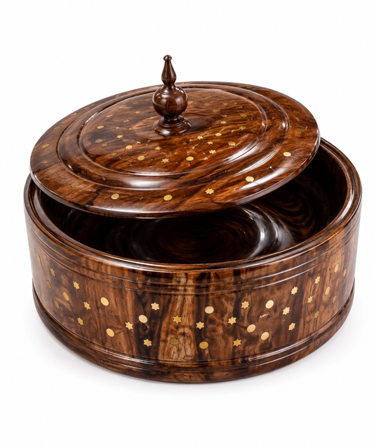 Handcrafted Wooden Roti Hot Pot – Premium Insulated Bread Keeper with Lid for Kitchen & Dining (Copy) (Copy)