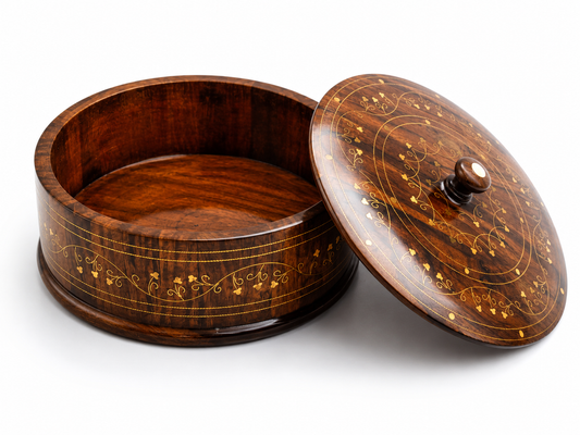 Handcrafted Wooden Chapati pot
