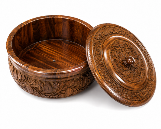 Handcrafted Wooden Chapati pot