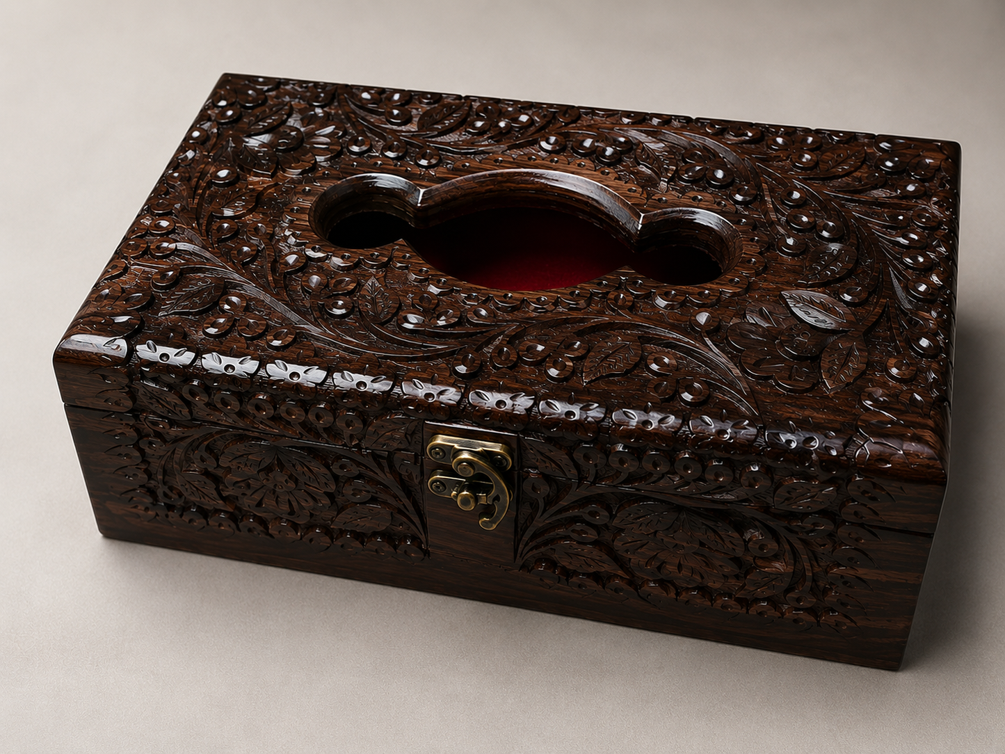 Handcrafted Wooden Tissue Box