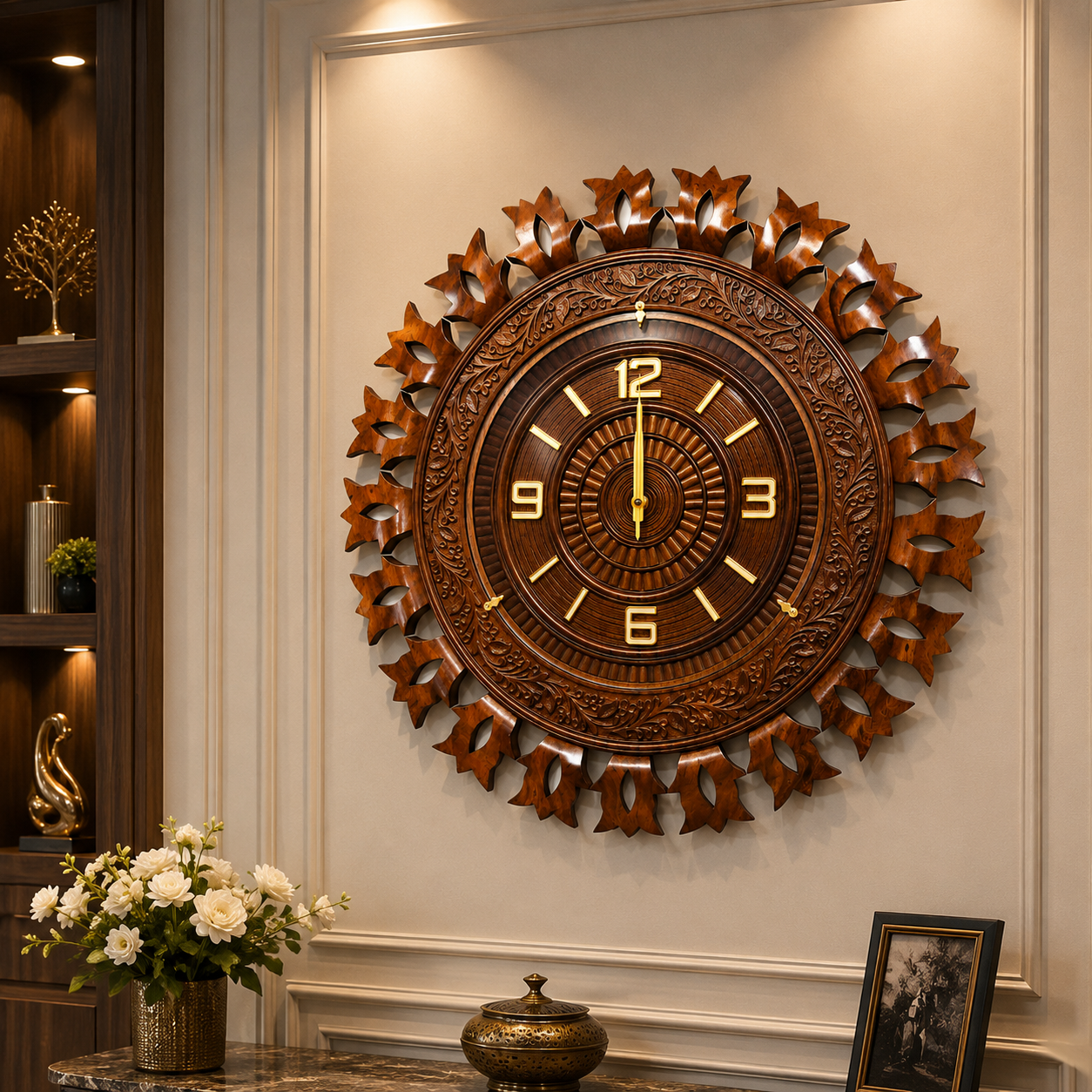 Handmade Wooden Wall Clock