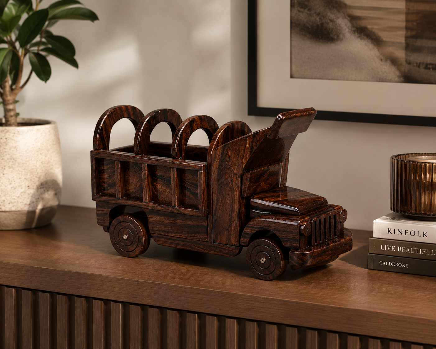 Premium Handcrafted Wooden Decorative Truck