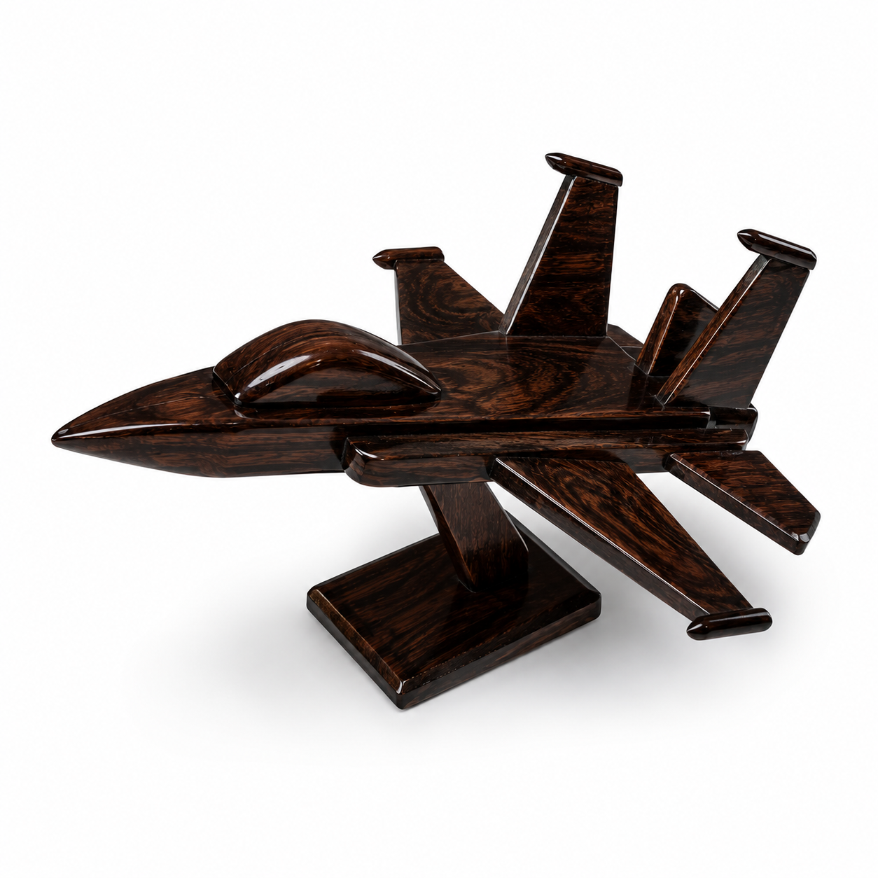 Premium Handcrafted Wooden Fighter Jet – Luxury Wooden Home Décor