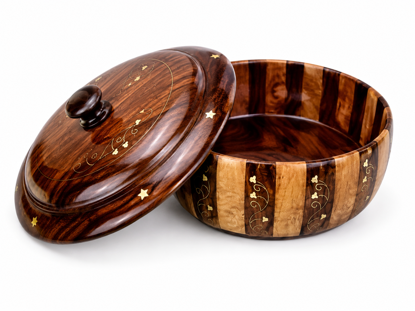 Handcrafted Wooden Roti Hot Pot – Premium Insulated Bread Keeper with Lid for Kitchen & Dining