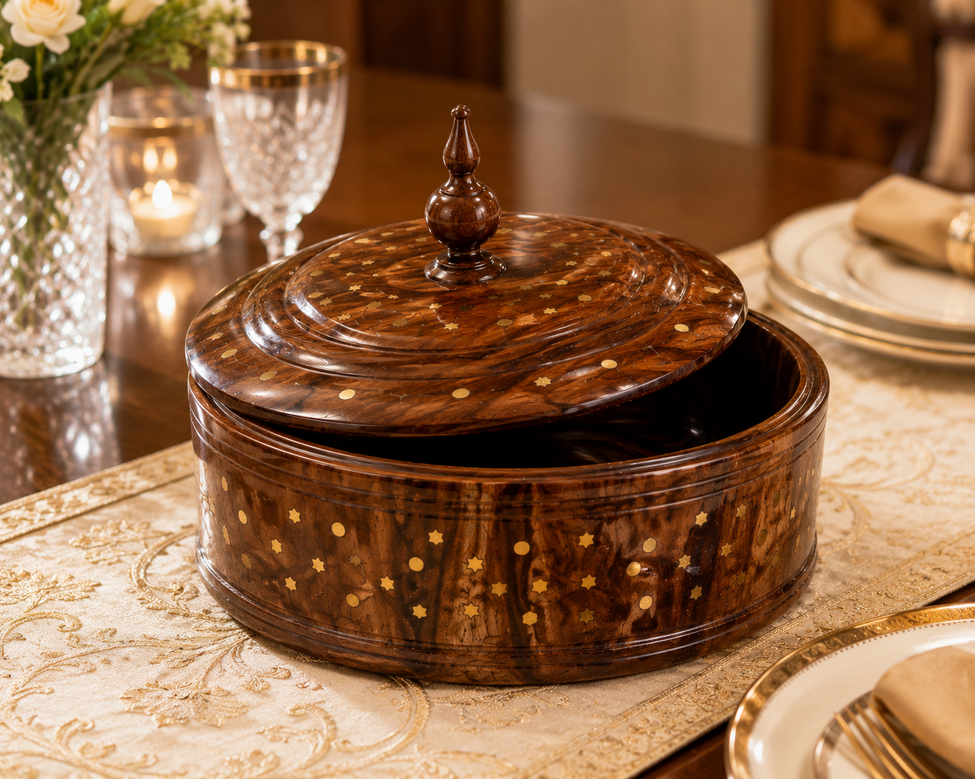Handcrafted Wooden Roti Hot Pot – Premium Insulated Bread Keeper with Lid for Kitchen & Dining (Copy) (Copy)