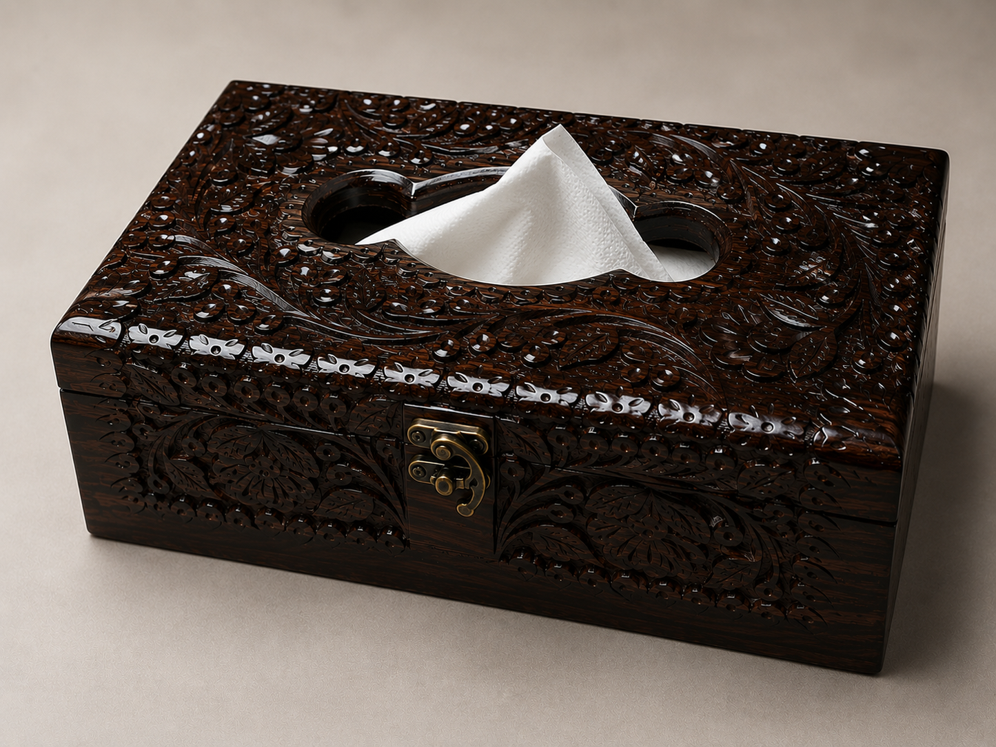 Handcrafted Wooden Tissue Box
