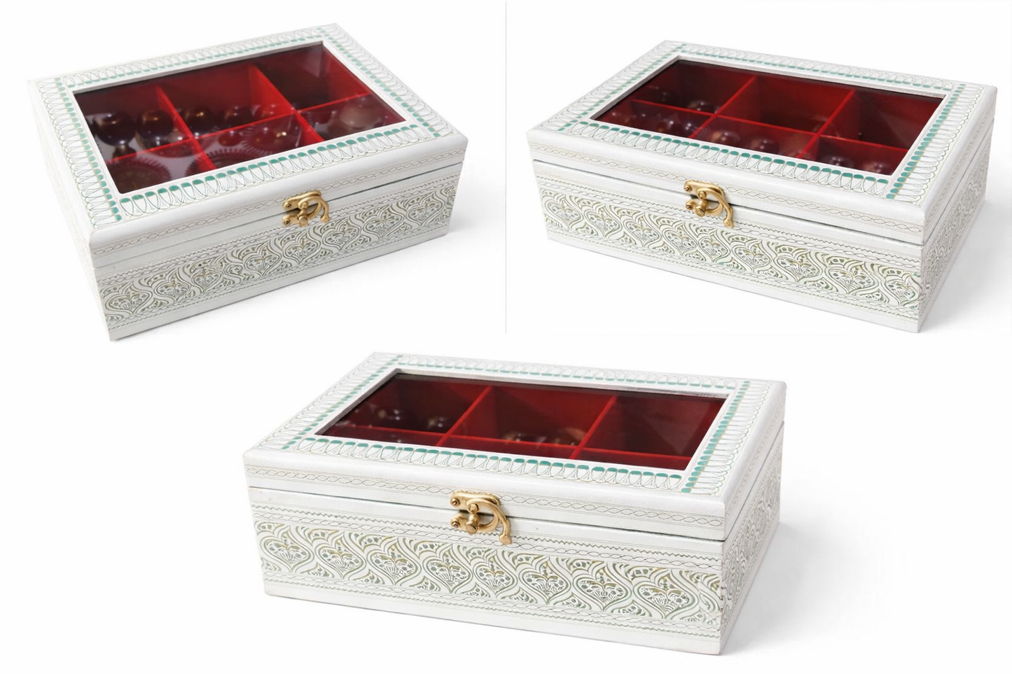 Luxury 6-Slot Wooden Watch Storage Box with Glass Display Lid – Premium Watch Organizer Case