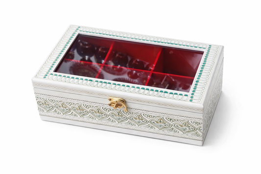 Luxury 6-Slot Wooden Watch Storage Box with Glass Display Lid – Premium Watch Organizer Case
