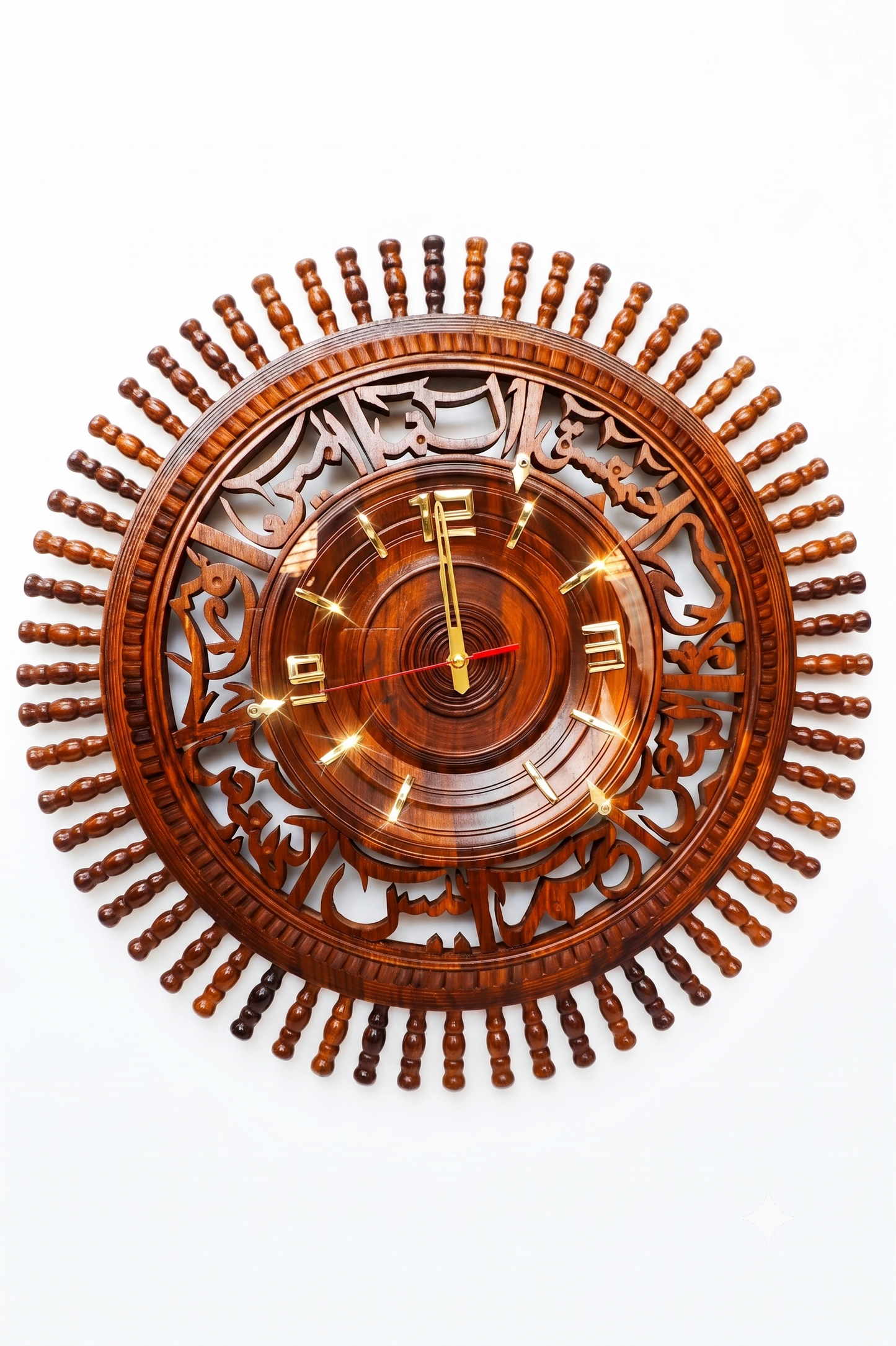 Handcrafted Wooden Wall Clock – Premium Carved Decorative Wall Clock for Living Room, Office & Home Décor (Copy) (Copy)