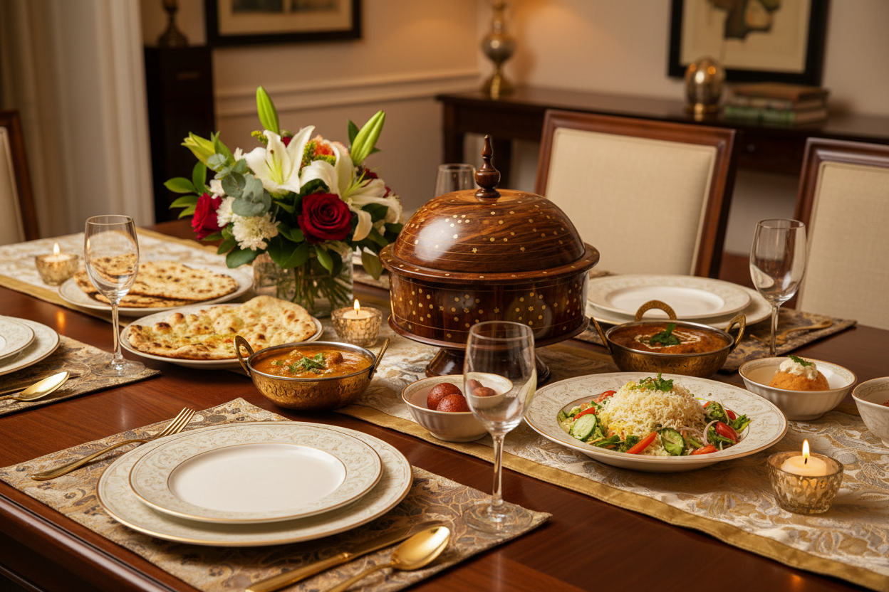 Premium Wooden Hotpot on Luxury Dining Table