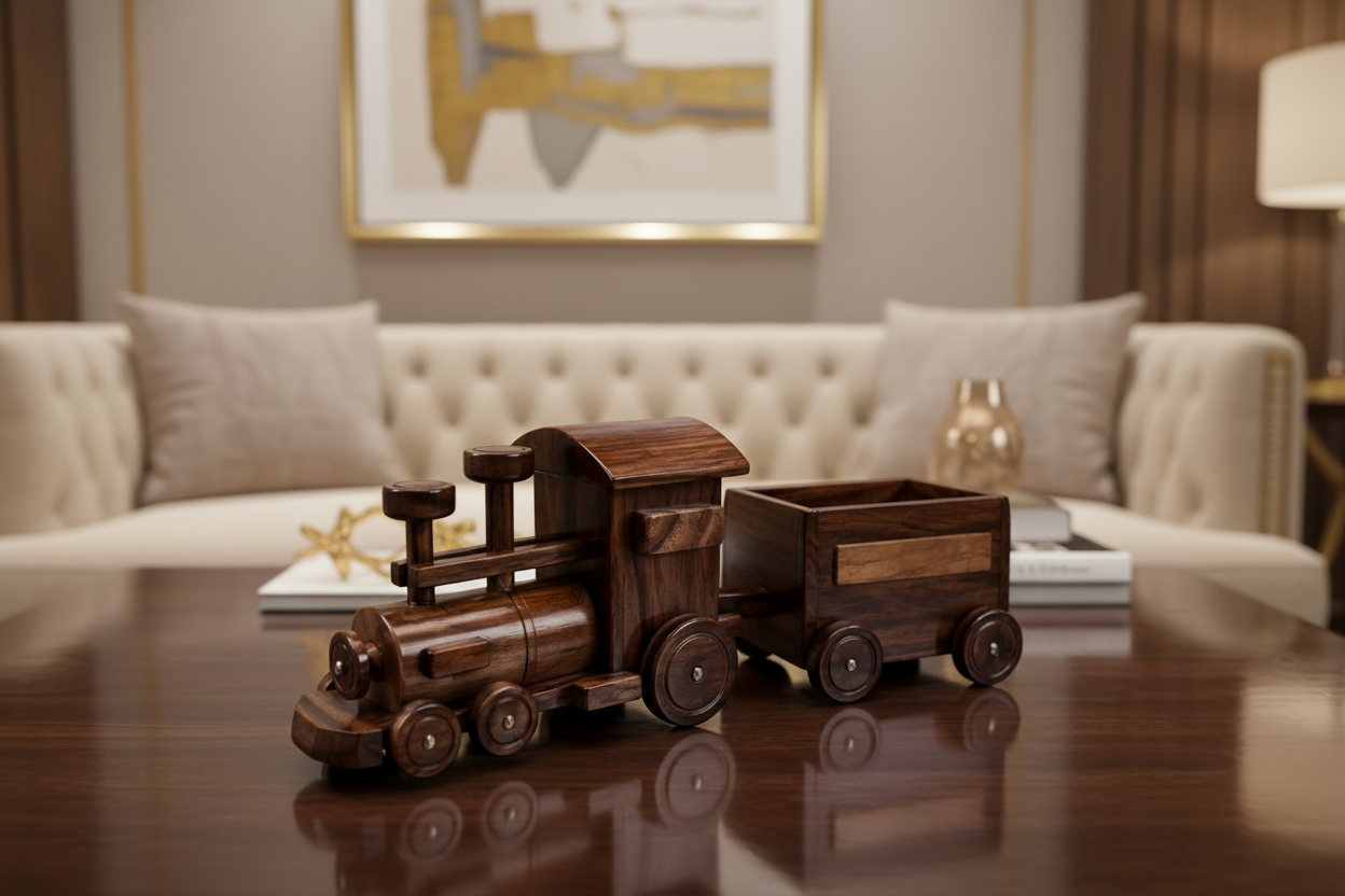 Wooden Train - Premium Decor Display